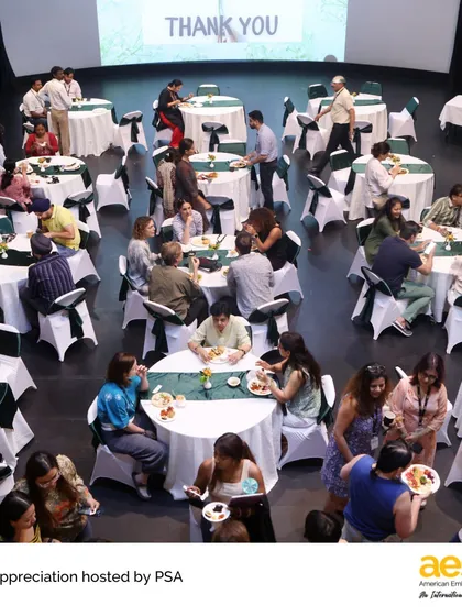 Our PSA shows its gratitude to our incredible faculty and staff with a Staff Appreciation Brunch. Over 90 parent volunteers contribute food, entertainment, and even massages to thank the people who support our children every day.