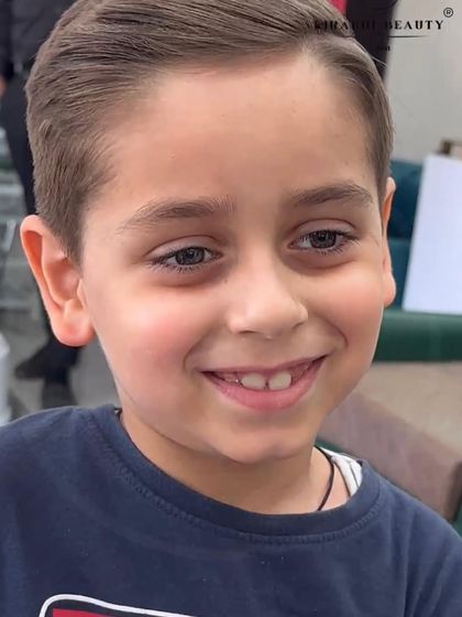 Another shot of this happy young client with his fresh, neat haircut. He looks so handsome and ready to go.