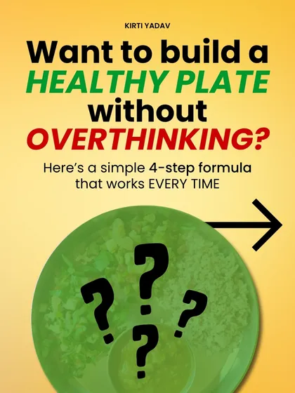 Building a healthy plate can be simple. I have a 4-step formula that I teach in my workshops that works every single time, without any need for overthinking or complicated calorie counting.