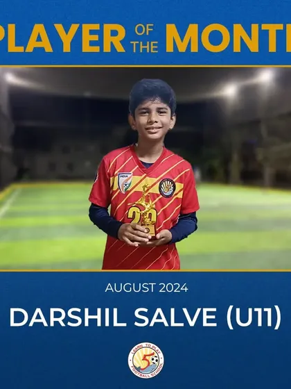 Darshil Salve, our U11 Player of the Month for August 2024.
