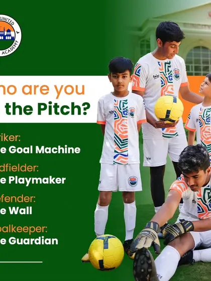 Who are you on the pitch? We help players discover their strengths and find their best position, whether they are a Striker, Midfielder, Defender, or Goalkeeper.