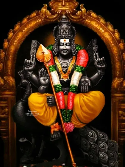 Lord Murugan, also known as Saravana, is the embodiment of courage and wisdom. Chanting his mantra seeks his divine protection and guidance.