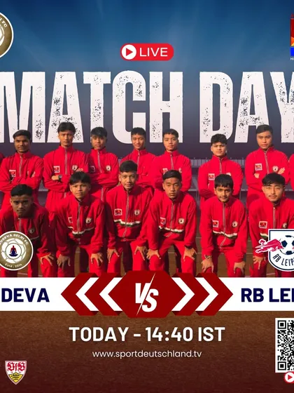 Match day live graphic for our game against RB Leipzig. Another top Bundesliga club's youth team on our fixture list.