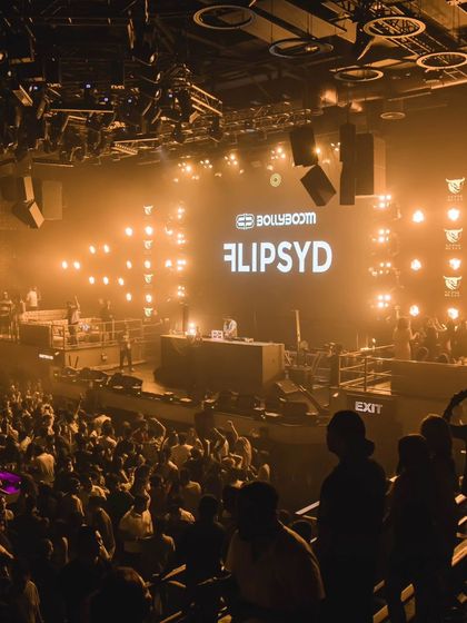 A massive crowd at a Bollyboom event. The scale of these parties is always impressive.