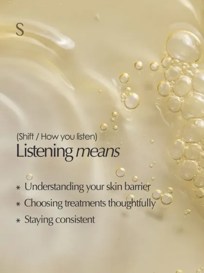 Listening to your skin means understanding its barrier, choosing treatments thoughtfully, and staying consistent. This is the path to real, lasting results.