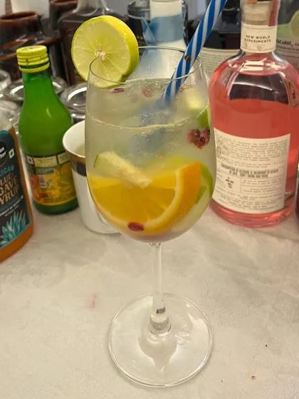 A beautiful Red Wine Sangria, loaded with fresh fruit. A classic and refreshing choice for any event.