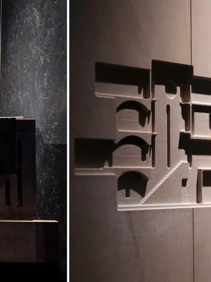 Architectural models on display at an exhibition. These models are not just representations; they are tools for thinking, allowing us to test ideas about form, material, and light in a tangible way before they are built.