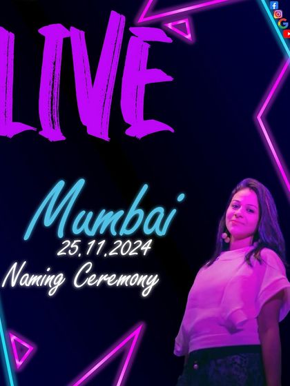 A poster for a naming ceremony in Mumbai. These are joyous occasions that I love being a part of.