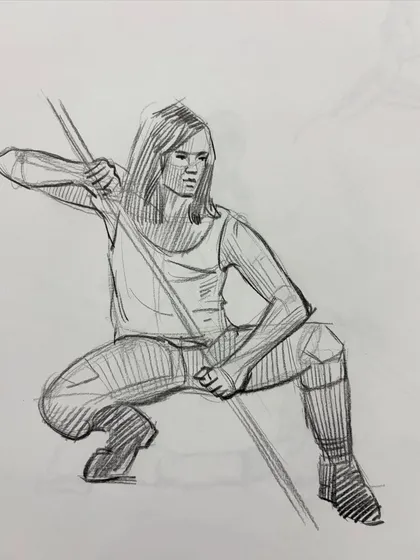A collection of my figure drawing demonstrations from online classes and practice sessions. Each sketch is an opportunity to study the human form, capturing different poses, gestures, and scenes from daily life.