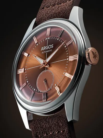 Watch photography is an obsession with detail. For this Argos timepiece, I spent hours lighting every single texture on the chocolate-colored dial. The challenge is to make the metal, glass, and leather come alive without losing any of the fine details. This is pure photography, no CGI.