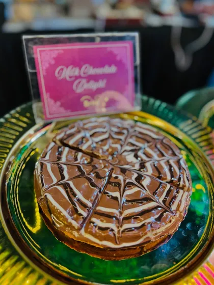 The "Milk Chocolate Delight" waffle, another one of the delicious options available at my live waffle station.