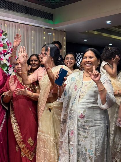 The ladies of the family enjoying themselves during the Bandola festivities. It's a joy to see multiple generations dancing and celebrating together.