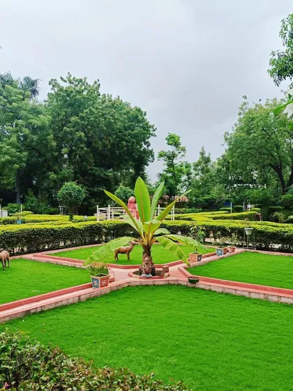 A closer look at the star-shaped garden layout, a unique feature of the Dalal Bagh project.