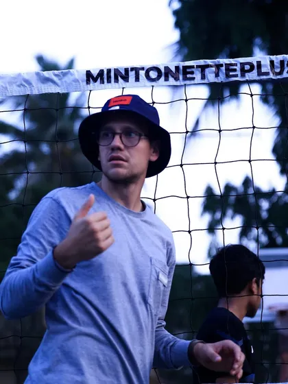 A candid shot of me observing the practice, always analyzing and thinking about the next step.