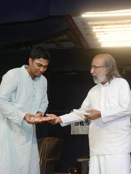 Another moment from the Kalki Krishnamurthy Memorial Award ceremony. Sharing these honors with friends makes them even more special.