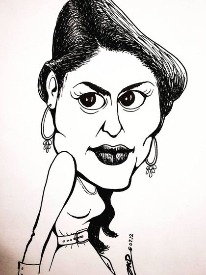 A throwback to an old caricature I drew for Kareena Kapoor's birthday. It's fun to look back at my older work and see how my style has evolved.
