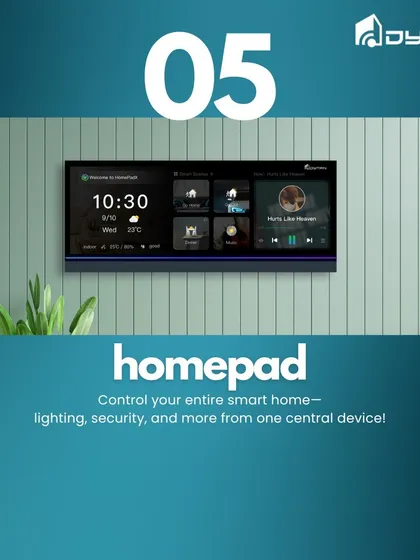 The HomePad is a central part of our 5-step smart home setup. It allows you to control lighting, security, and more from one central device.