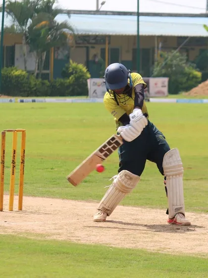 A clean connection between bat and ball, the result of hours of dedicated practice.
