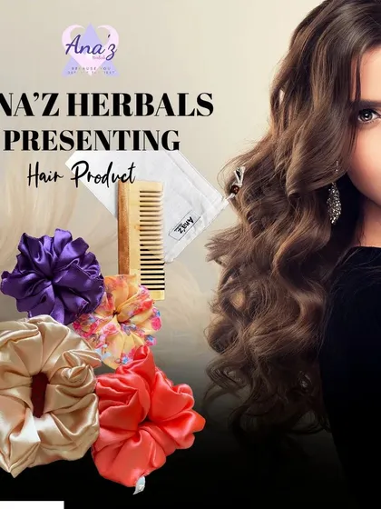 Complete your gentle haircare routine with my everyday essentials. This shows my Neem wooden comb, which is much kinder to hair than plastic, alongside my soft, stylish scrunchies that prevent breakage.