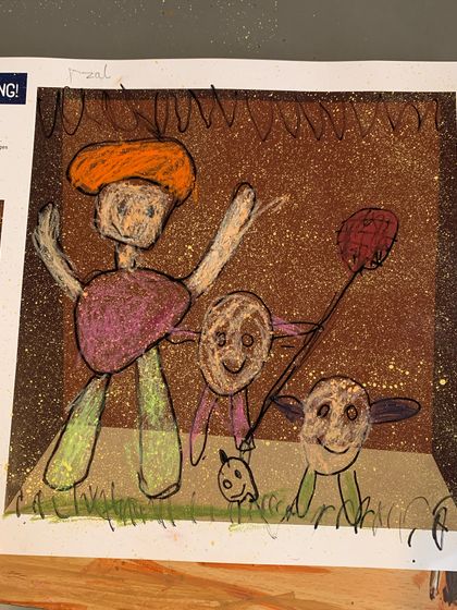 A whimsical and imaginative drawing inspired by Picasso's playful approach to figures.