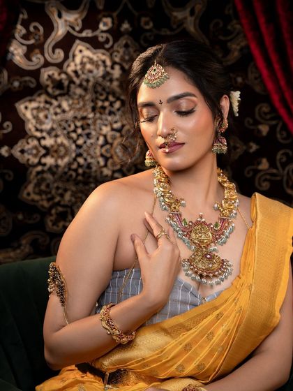Thesparklebox - Occasion Wear Jewellery Rental Vibrant Kempu & Antique Sets photo 20