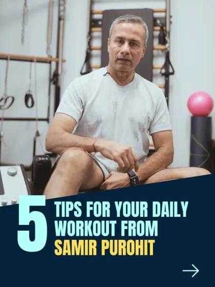 Our founder, Samir Purohit, shares his top five tips for your daily workout. His advice emphasizes a smart, sustainable approach to fitness that prioritizes health and long-term results over quick fixes.