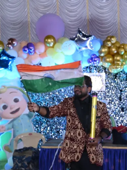 A patriotic finale. I love incorporating elements like the Indian flag into my act for national holidays and community events, creating a moment of shared pride.