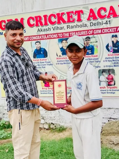 Chirag Upadhyay receiving another Man of the Match award at a different tournament. His hard work in the nets is clearly paying off.