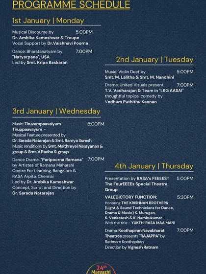 Ramana Maharshi Centre for Learning - Spiritual & Cultural Events The Arts as Offering: Natya, Sangeetham & Theatre photo 12