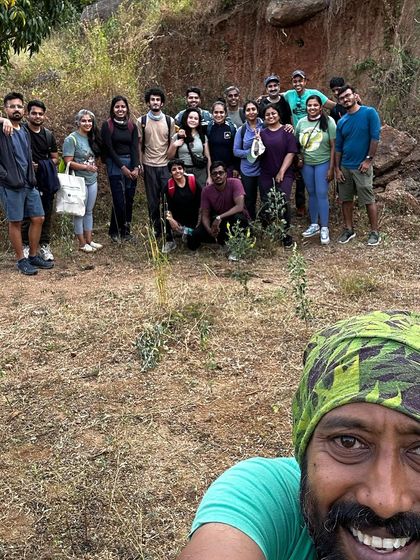 The full group of participants and volunteers from our 38th Intro Workshop, celebrating a successful day of learning and climbing.