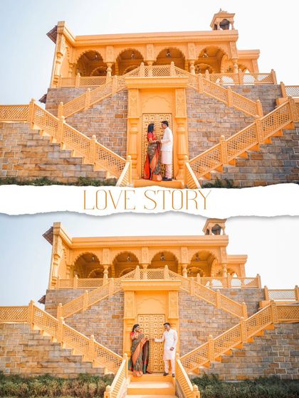 The grand staircase of this magnificent building provides a stunning backdrop for these two portraits, emphasizing the scale and beauty of the scene.