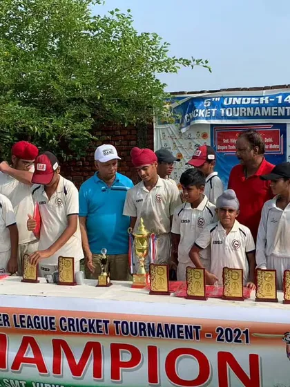 The team gathered at the presentation ceremony for the Under-14 Cricket Tournament. These experiences are crucial for their development as competitive cricketers.