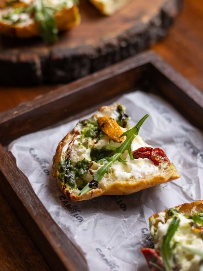 It begins with the crunch, drawing you in with the creaminess of Stracciatella, the sweetness of Candy Tomatoes, and the freshness of Basil Pesto. My Stracciatella Bruschetta earns its attention in every bite.
