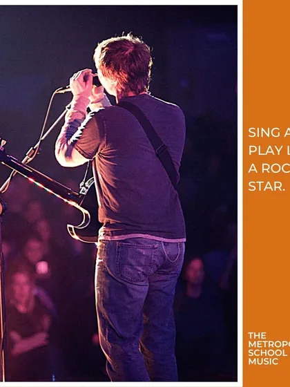 From private lessons to the main stage, we prepare you for performance. Our rock and pop vocal programs focus on stage presence and technique, helping you command an audience like a true rock star.