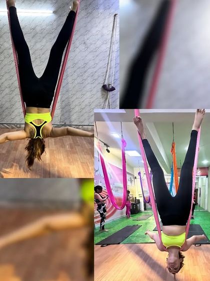 Inversions are a key part of our aerial practice. Hanging upside down like this helps to decompress the spine, improve circulation, and bring a healthy rush of blood to the brain, leaving you feeling refreshed and energized.