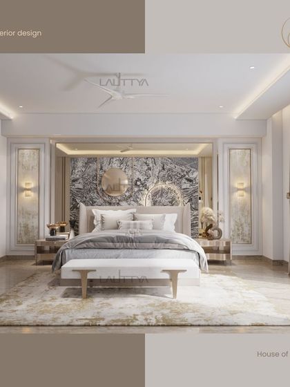 A beautifully appointed bedroom showcasing our signature style of quiet luxury. This space combines layered textures, a soothing color palette, and bespoke furniture to create a personal sanctuary for rest and relaxation.