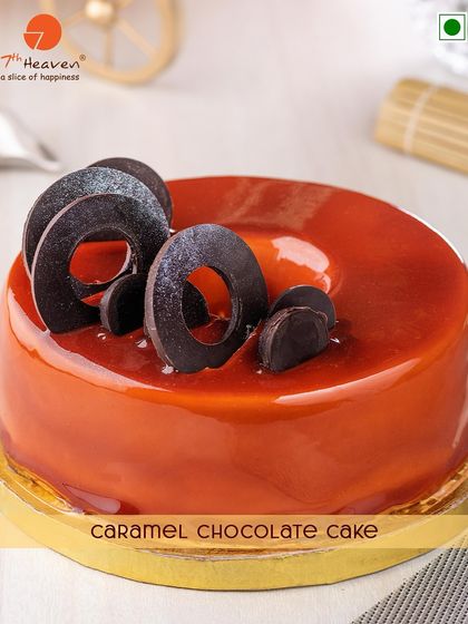A perfect harmony of flavours. Our Caramel Chocolate Cake features a glossy caramel glaze over a rich chocolate base, creating a smooth and decadent treat.