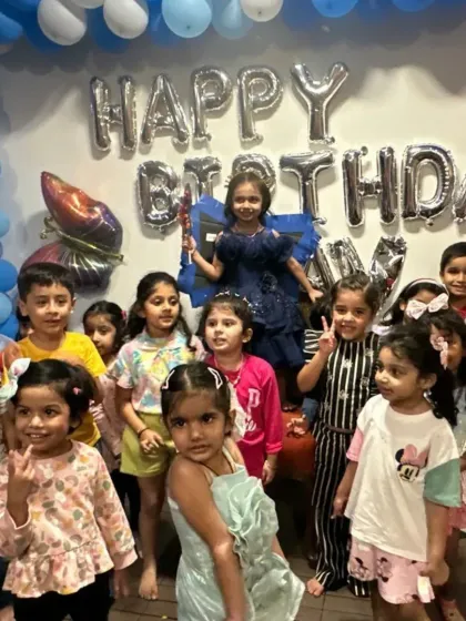 Look at all those happy faces! This is a group shot from Maavi's magical butterfly-themed 4th birthday party. My goal is to create a fun, inclusive atmosphere where the birthday child and all their friends have the best time together.