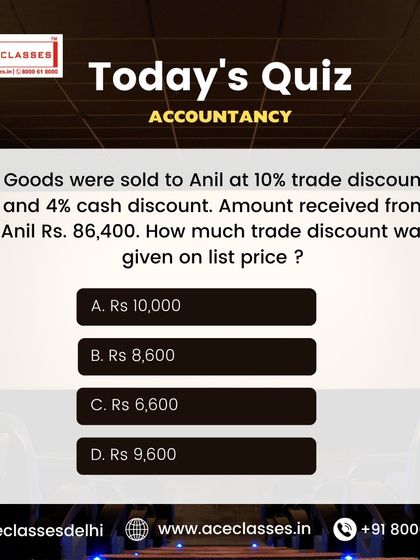 Test your accountancy skills with our daily quiz. This question challenges your understanding of trade and cash discounts.