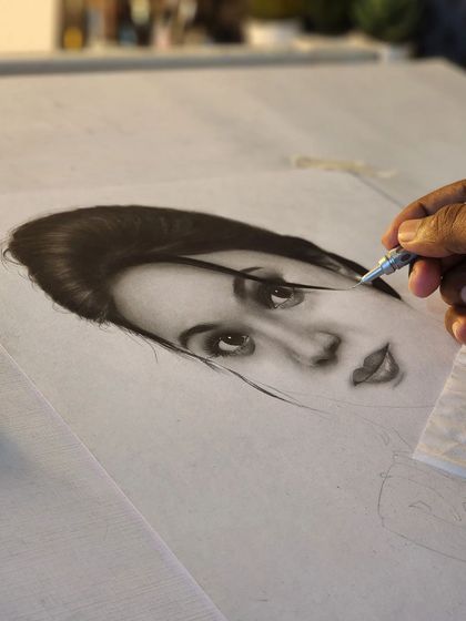 A close-up of me detailing the face.