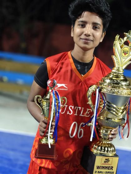Meet Shaily, the MVP of the D Ball League. Her victory with team 'Hustler' is a testament to her relentless dedication and skill.