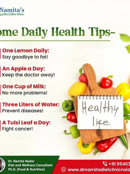 Here are some simple daily health tips to incorporate into your routine. An apple a day, staying hydrated, and a daily lemon can make a big difference.
