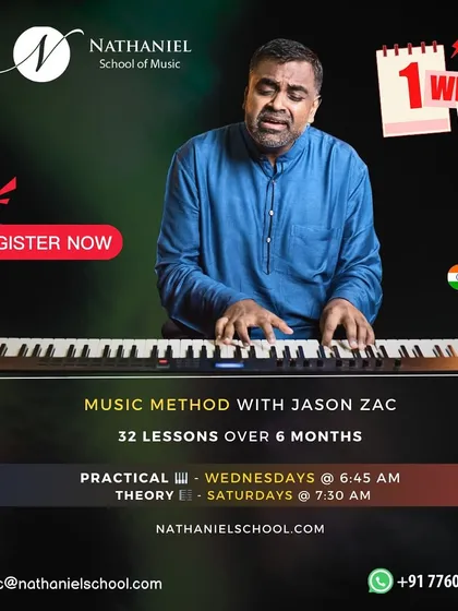 Just one week to go for our new Foundation Piano batch. This 6-month course is perfect for beginners or those needing a structured refresher. All lessons are conducted live, and you receive HD recordings, notes, and weekly homework to ensure you stay on track.