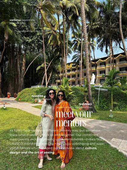 An announcement for our 'Beyond the Pinterest Bride' workshop. This image, taken in Goa, invites brides to join us in a space designed to help them discover their true style, away from social media fatigue.