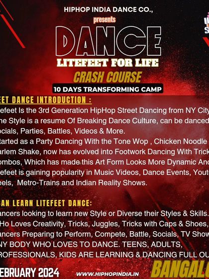 The syllabus for our Litefeet crash course. We cover everything from history and fundamentals to tricks, combos, and choreography.
