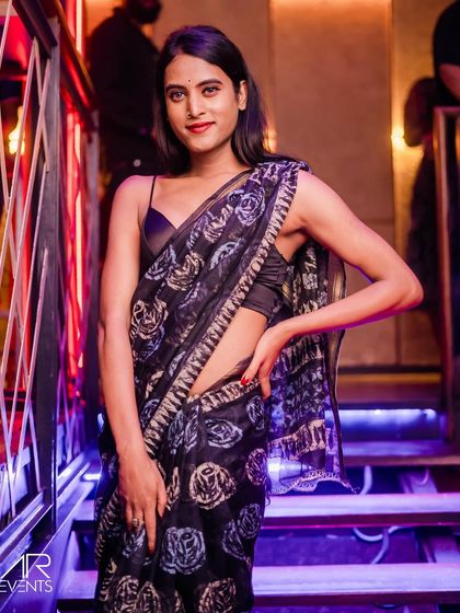A repeat of the stunning saree look, a true standout.