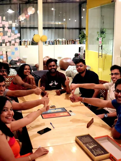 Thumbs up from this happy group after a successful game night. Seeing these smiles is what makes it all worthwhile.