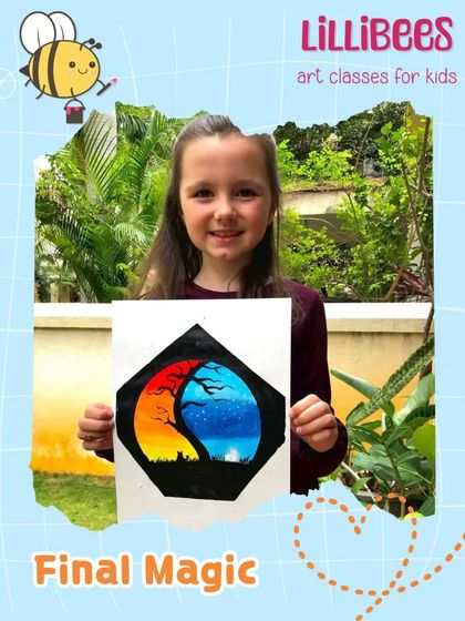 "Final Magic." The proud result of our step-by-step drawing and painting process.