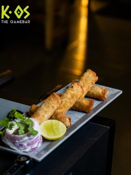 Sizzling and crispy. These rolls are the perfect snack to have in hand while you're waiting for your turn at the pool table.