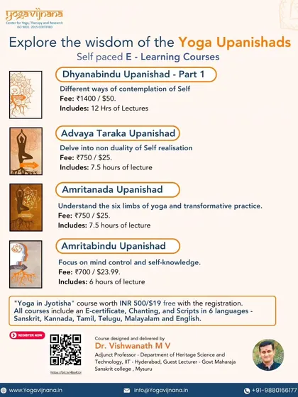 For those ready to go deeper than the physical postures, I offer a series of self-paced e-learning courses on the Yoga Upanishads. These courses, available in six languages, provide a structured immersion into ancient texts like the Dhyanabindu and Amritabindu Upanishads, exploring the path to self-realization.